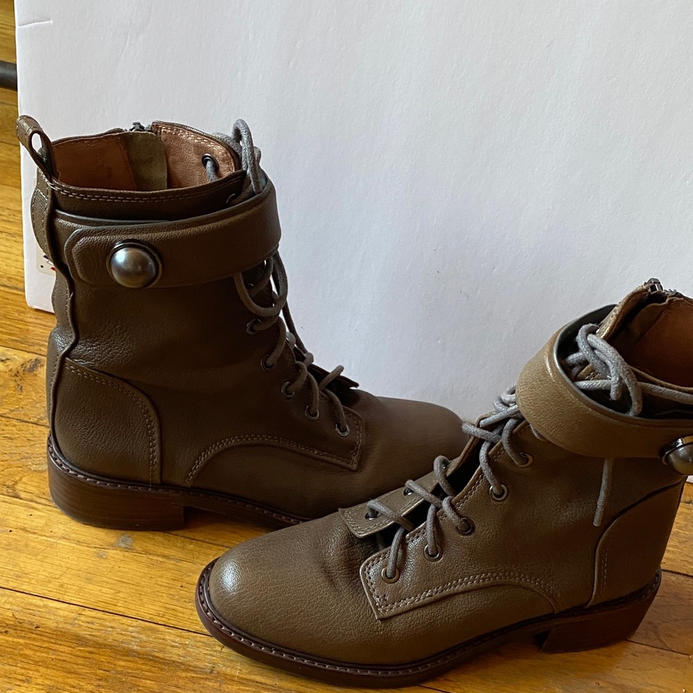 Louise et Cie Dark Brown Combat Boots